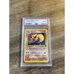1999 POKEMON JUNGLE #3 FLAREON-HOLO PSA 8